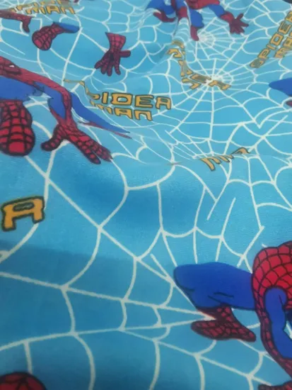 DTY Carton Printed Brushed Jersey 95% Polyester Custom Stretch5% Spandex Knitting Fabric